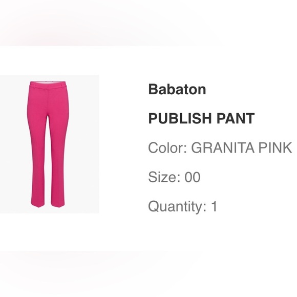 00 Aritzia Babaton publish pant in granita pink - Picture 3 of 5